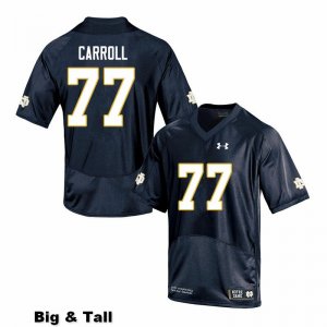 Notre Dame Fighting Irish Men's Quinn Carroll #77 Navy Under Armour Authentic Stitched Big & Tall College NCAA Football Jersey MOE1799MA